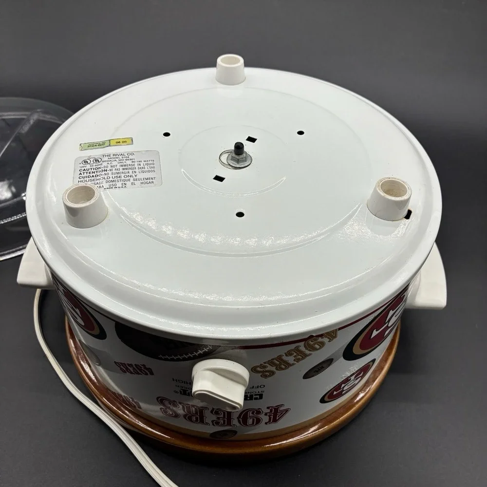 San Francisco 49ers Rival Crock-Pot Slow Cooker 3104 NFL 4 Qt Tested Working
